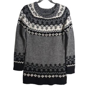 NWOT Forever21 XXI  Icelandic Sweater Knit Tunic Scoop Neck Long Sleeve Size M/L